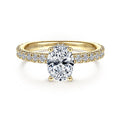 Gabriel & Co. ER14649O4Y44JJ 14K Yellow Gold Hidden Halo Oval Diamond Engagement Ring