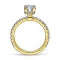 Gabriel & Co. ER14649O4Y44JJ 14K Yellow Gold Hidden Halo Oval Diamond Engagement Ring