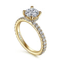 Gabriel & Co. ER14649R4Y44JJ 14K Yellow Gold Hidden Halo Round Diamond Engagement Ring