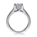 Gabriel & Co. ER14890R6W44JJ 14K White Gold Round Diamond Engagement Ring