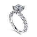 Gabriel & Co. ER14893R8W44JJ 14K White Gold Round Diamond Engagement Ring