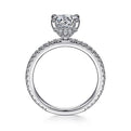 Gabriel & Co. ER14914R6W44JJ 14K White Gold Round Diamond Engagement Ring