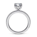 Gabriel & Co. ER14919R4W44JJ 14K White Gold Round Diamond Engagement Ring