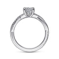 Gabriel & Co. ER14922R3W44JJ 14K White Gold Round Twisted Diamond Engagement Ring