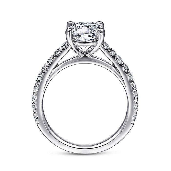 Gabriel & Co. ER14940R6W83JJ 18K White Gold Round Diamond Engagement Ring