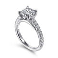 Gabriel & Co. ER14940R6W83JJ 18K White Gold Round Diamond Engagement Ring