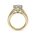 Gabriel & Co. ER14966R8Y44JJ 14K Yellow Gold Wide Band Round Diamond Engagement Ring