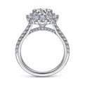 Gabriel & Co. ER14968R8W44JJ 14K White Gold Round Halo Diamond Engagement Ring