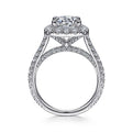 Gabriel & Co. ER14972R8W83JJ 18K White Gold Round Halo Diamond Engagement Ring