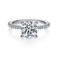 Gabriel & Co. ER14987R8W44JJ 14K White Gold Round Diamond Engagement Ring