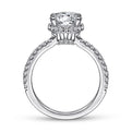 Gabriel & Co. ER14992R6W83JJ 18K White Gold Hidden Halo Round Diamond Engagement Ring