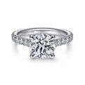 Gabriel & Co. ER14995R8W83JJ 18K White Gold Round Diamond Engagement Ring