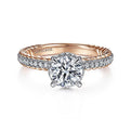 Gabriel & Co. ER15168R4T44JJ 14K White-Rose Gold Round Diamond Engagement Ring