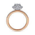 Gabriel & Co. ER15226R3T44JJ 14K White-Rose Gold Round Halo Diamond Engagement Ring