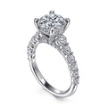 Gabriel & Co. ER15344R8W83JJ 18K White Gold Round Diamond Engagement Ring