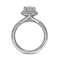 Gabriel & Co. ER15598Q4W44JJ 14K White Gold Round Halo Diamond Engagement Ring