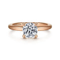 Gabriel & Co. ER15619R4K4JJJ 14K Rose Gold Round Solitaire Engagement Ring