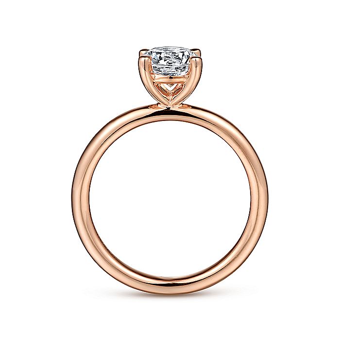 Gabriel & Co. ER15619R4K4JJJ 14K Rose Gold Round Solitaire Engagement Ring