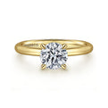 Gabriel & Co. ER15619R4Y4JJJ 14K Yellow Gold Round Solitaire Engagement Ring