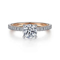 Gabriel & Co. ER15681R4T44JJ 14K White-Rose Gold Diamond Engagement Ring