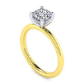 Gabriel & Co. ER15972R4M44JJ 14K White-Yellow Gold Hidden Halo Round Diamond Engagement Ring