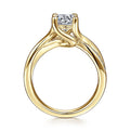 Gabriel & Co. ER6360Y44JJ 14K Yellow Gold Round Diamond Twisted Engagement Ring