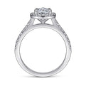 Gabriel & Co. ER6419P4W44JJ 14K White Gold Pear Shape Halo Diamond Engagement Ring