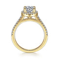 Gabriel & Co. ER6419Y44JJ 14K Yellow Gold Round Halo Diamond Engagement Ring