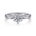 Gabriel & Co. ER6668W44JJ 14K White Gold Round Diamond Engagement Ring