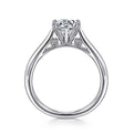 Gabriel & Co. ER6668W44JJ 14K White Gold Round Diamond Engagement Ring