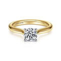 Gabriel & Co. ER6684M4JJJ 14K White-Yellow Gold Round Diamond Engagement Ring