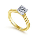 Gabriel & Co. ER6684M4JJJ 14K White-Yellow Gold Round Diamond Engagement Ring