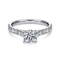 Gabriel & Co. ER6703W44JJ 14K White Gold Round Diamond Engagement Ring