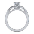 Gabriel & Co. ER7546O3W44JJ 14K White Gold Twisted Oval Diamond Engagement Ring