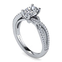 Gabriel & Co. ER7546O3W44JJ 14K White Gold Twisted Oval Diamond Engagement Ring