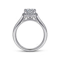 Gabriel & Co. ER7818W44JJ 14K White Gold Round Halo Diamond Engagement Ring