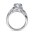 Gabriel & Co. ER9339W44JJ 14K White Gold Round Twisted Diamond Engagement Ring