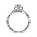 Gabriel & Co. ER9512W44JJ 14K White Gold Round Halo Diamond Engagement Ring