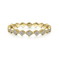 Gabriel & Co. LR4379Y45JJ 14K Yellow Gold Geometric Diamond Stackable Ring