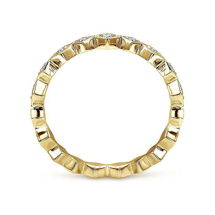 Gabriel & Co. LR4379Y45JJ 14K Yellow Gold Geometric Diamond Stackable Ring