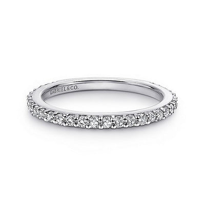 Gabriel & Co. LR4576W45JJ 14K White Gold Stackable Diamond Band