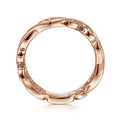 Gabriel & Co. LR4593K45JJ 14K Rose Gold Scrolling Floral Diamond Ring