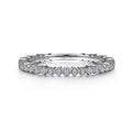 Gabriel & Co. LR4801W45JJ 14K White Gold Scalloped Stackable Diamond Band