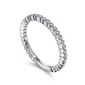 Gabriel & Co. LR4801W45JJ 14K White Gold Scalloped Stackable Diamond Band