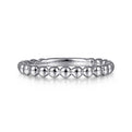 Gabriel & Co. LR4871W4JJJ 14K White Gold Bujukan Beaded Band