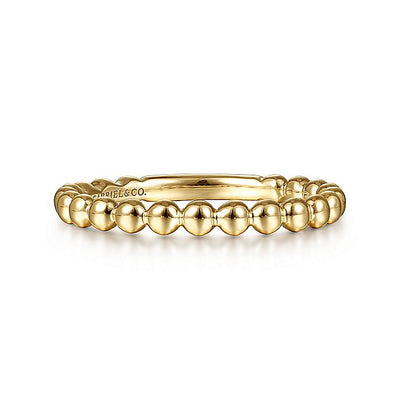 Gabriel & Co. LR4871Y4JJJ 14K Yellow Gold Beaded Stackable Ring