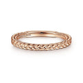 Gabriel & Co. LR4910CK4JJJ 14K Rose Gold Braided Stackable Ring