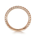 Gabriel & Co. LR4910CK4JJJ 14K Rose Gold Braided Stackable Ring