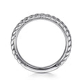 Gabriel & Co. LR4910CW4JJJ 14K White Gold Braided Stackable Ring