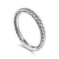 Gabriel & Co. LR4910CW4JJJ 14K White Gold Braided Stackable Ring